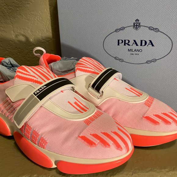 Prada Women's Trainers NIB (coral) size 38 - Picture 5 of 8